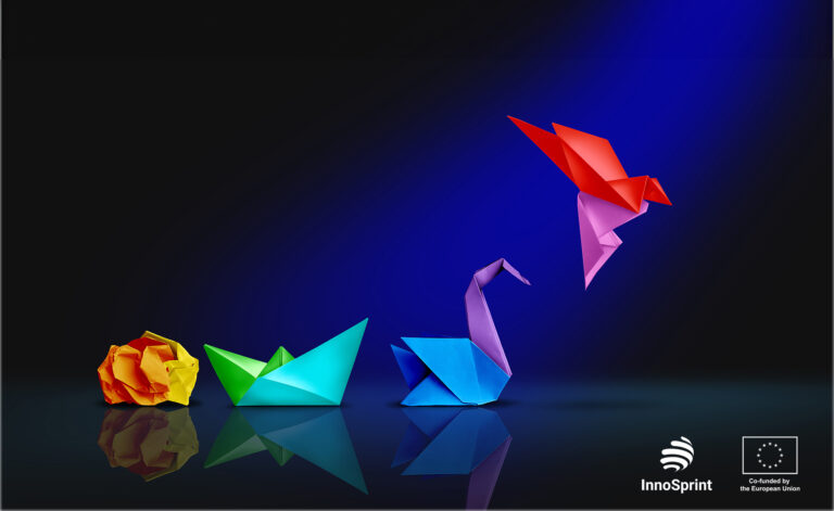 Paper birds going to fly