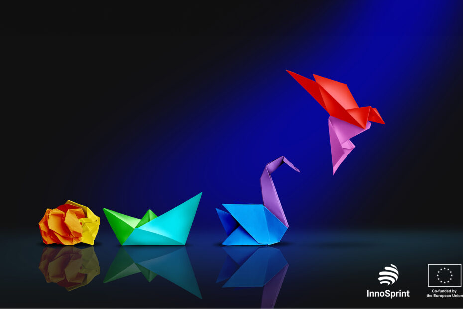 Paper birds going to fly